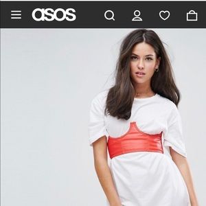 ASOS Leather Underwire Corset
